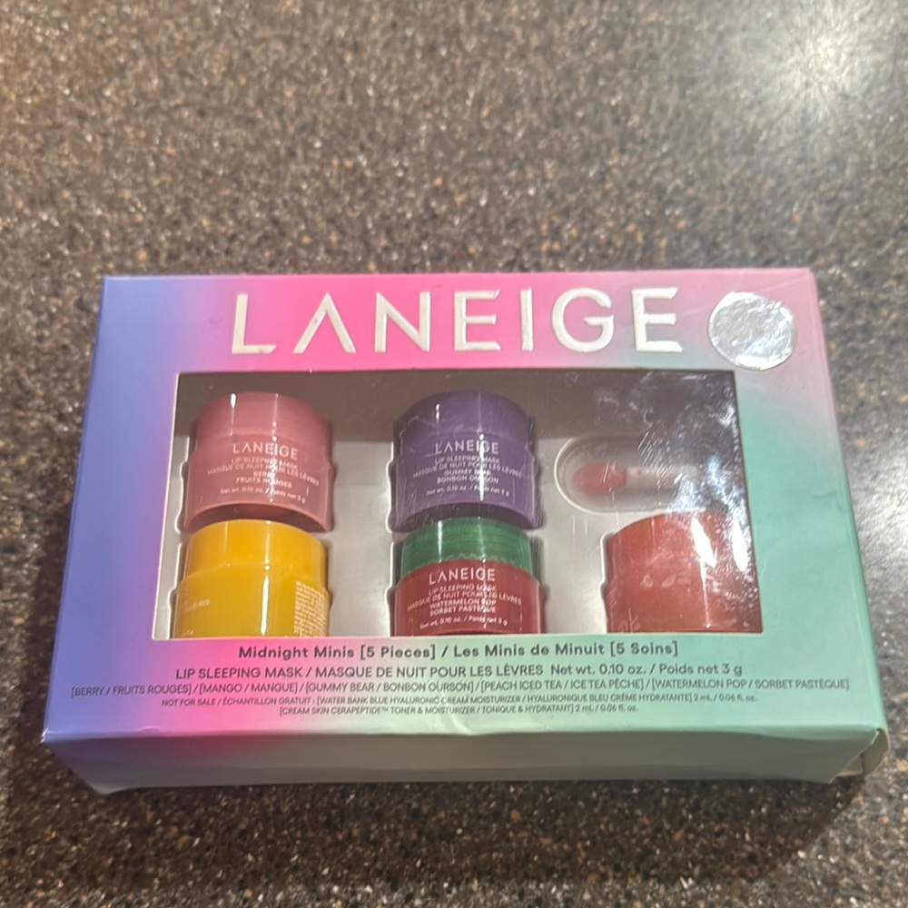 LANEIGE Red and Purple Lip Balm Gloss Set